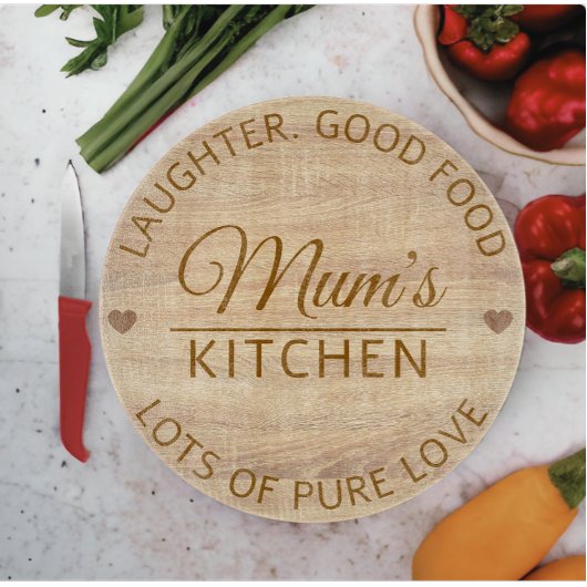 Modern Moederdag Custom Text Wooden Snijplank