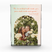 Modern Moederdag Elegant Arch Waterverf Quote Fotoblokken (Voorkant)