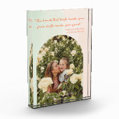 Modern Moederdag Elegant Arch Waterverf Quote Fotoblokken (Links)