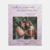 Modern Moederdag Elegant Pastel Kintsugi Quote Fleece Deken (Voorkant)