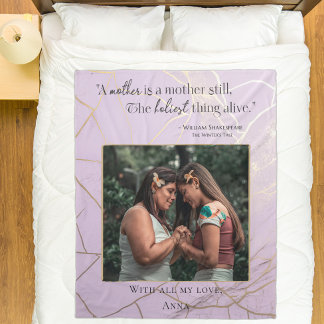 Modern Moederdag Elegant Pastel Kintsugi Quote Fleece Deken