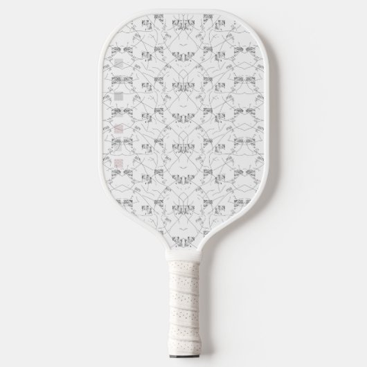 Modern Moederdag Gift Chic Monochrome Pickleball Paddle (Voorkant)