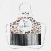 Modern, Moederdag, Koningin van de Keuken, Trendy Schort (Voorkant)