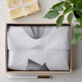 Modern Moiré Effect Tulip Floral Minimal Black Tissuepapier (Geschenk)