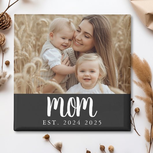 Modern Mom Established Photo Gift Magnet