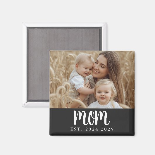 Modern Mom Established Photo Gift Magnet (Voorkant / Achterkant)