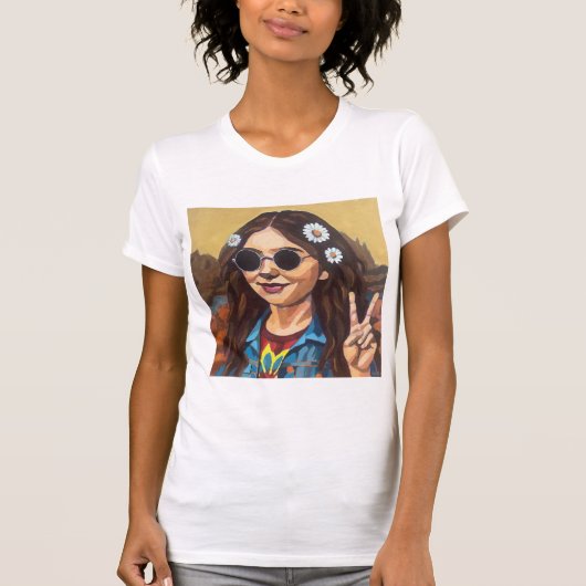 Modern Mona Lisa Painting - da Vinci Inspired Art T-shirt (Voorkant)