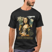 Modern Mona Lisa with Dog T-shirt (Voorkant)
