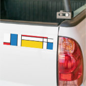 Modern Mondriaan Geïnspireerd grafisch patroon Bumpersticker (Op Truck)