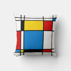 Modern Mondriaan geïnspireerde moderne kunst Kussen