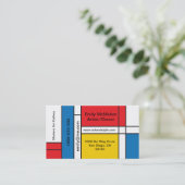 Modern Mondrian Geïnspireerde visitekaartjes (Staand voorkant)