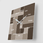 Modern Mondrian Neutrals Vierkante Klok (Hoek)