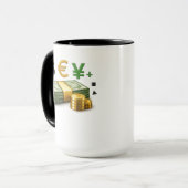 Modern Money Stack Design Mug Mok (Voorkant links)