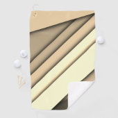 Modern monochroom bruin golfhanddoek (Insitu)