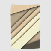 Modern monochroom bruin golfhanddoek (Voorkant)