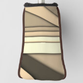 Modern monochroom bruin golfheadcover (Draai 90)