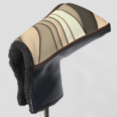 Modern monochroom bruin golfheadcover (3/4 voorkant)