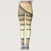 Modern monochroom bruin leggings (Voorkant)