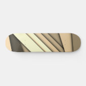 Modern monochroom bruin persoonlijk skateboard (Horizontaal)