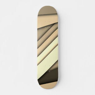 Modern monochroom bruin persoonlijk skateboard