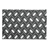 Modern monochroom geometrisch kussensloop (Achterkant)