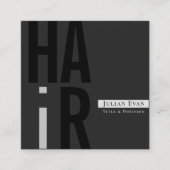 Modern Monochroom Kapper Visitekaartje (Voorkant)