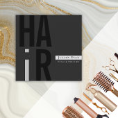 Modern Monochroom Kapper Visitekaartje