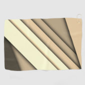 Modern monochroom tan golfhanddoek (Horizontaal)