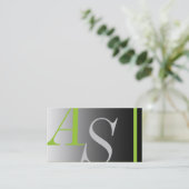 Modern Monogram 101 Visitekaartje (Staand voorkant)