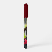 Modern Monogram 1 Photo Burgundy Red iPhone Hoesje (Rechterkant)