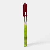 Modern Monogram 1 Photo Burgundy Red iPhone Hoesje (Linkerkant)