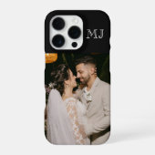 Modern Monogram 1 Photo Midnight Black iPhone Hoesje (Achterkant)
