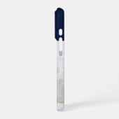 Modern Monogram 1 Photo Navy Blue iPhone Hoesje (Linkerkant)