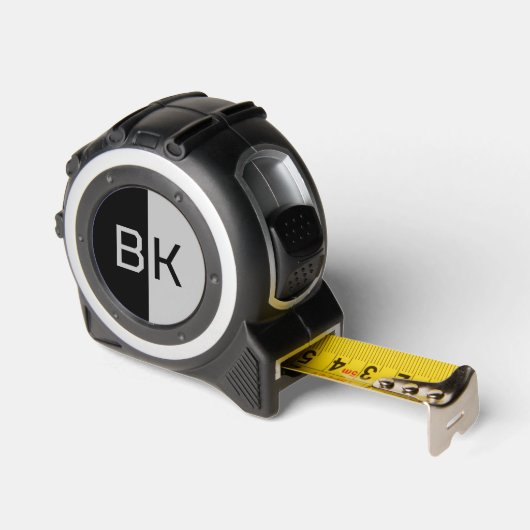 Modern Monogram 2 Initialen aangepaste kleuren Rolmaat (Hoek)