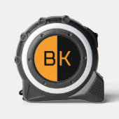 Modern Monogram 2 Initialen Custom Kleuren Tape Me Rolmaat (Voorkant)