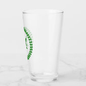 Modern Monogram 4 Leaf Clover Green Shamrock Glas (Links)