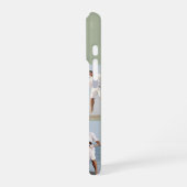 Modern Monogram 5 Photo Collage Sage Green iPhone Hoesje (Linkerkant)