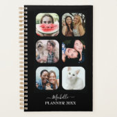 Modern Monogram 6 Foto zwart  Planner (Voorkant)