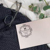 Modern Monogram Aangepaste naam Retouradres Rubberstempel