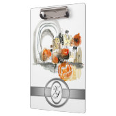 Modern Monogram Abstraction Black en Red Klembord (Links)