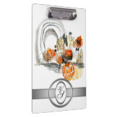 Modern Monogram Abstraction Black en Red Klembord (Rechts)