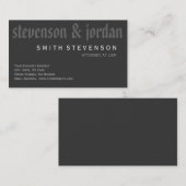 Modern Monogram Advocaat advocatenkantoor Visiteka Visitekaartje (Voorkant / Achterkant)