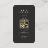 Modern Monogram Agency Adverteren Planner Zwart Visitekaartje (Achterkant)