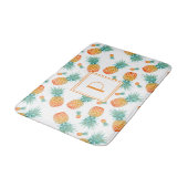 Modern Monogram Ananas Fruitpatroon Badmat (Gekanteld)