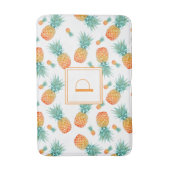 Modern Monogram Ananas Fruitpatroon Badmat (Voorkant Verticaal)