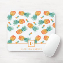Modern Monogram Ananas Fruitpatroon 