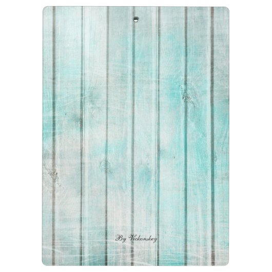 Modern Monogram Antiek Patroon  Hout Klembord (Achterkant)