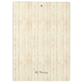 Modern Monogram Antiek Patroon Hout Klembord (Achterkant)