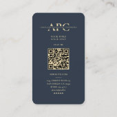 Modern Monogram apotheek apotheker ElegantBlue Visitekaartje (Achterkant)