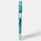 Modern Monogram Aqua Turquoise Abstract schilderij Case-Mate iPhone Case (Achterkant / Rechts)